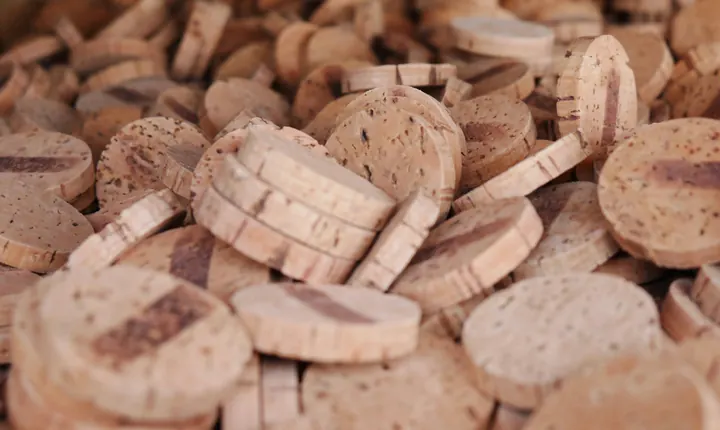 Cork pieces used in Portuguese craft